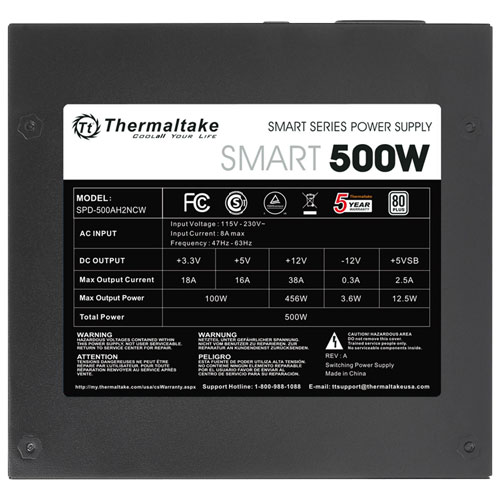 Thermaltake Smart 500-Watt Non-Modular Power Supply