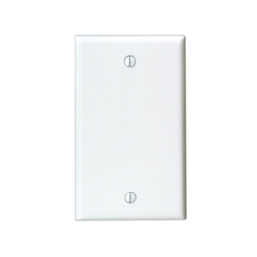 axGear Wall Plate White Single Blank No Device Outlet Cover Stamped Face Plate