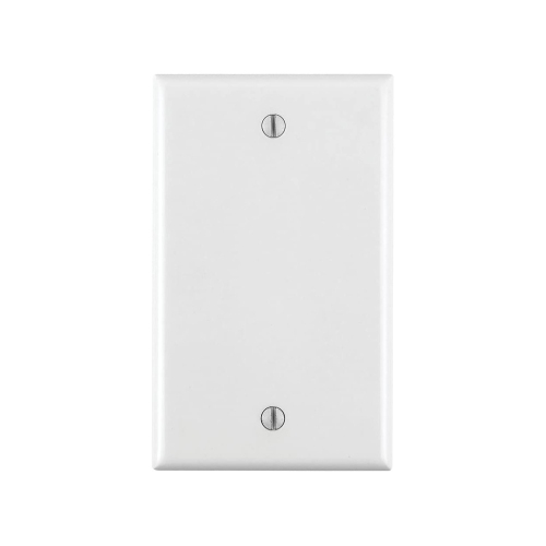 axGear Wall Plate White Single Blank No Device Outlet Cover Stamped Face Plate