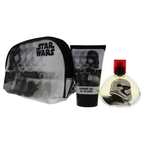 Star Wars by Air-Val International for Kids - 3 Pc Gift Set 1.7oz EDT Spray, 3.4oz Shower Gel, Toiletry Bag