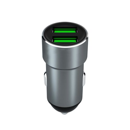 axGear Dual Ports Car Charger USB 2.4A Fast Car Charger 2 Port Adapter Aluminium