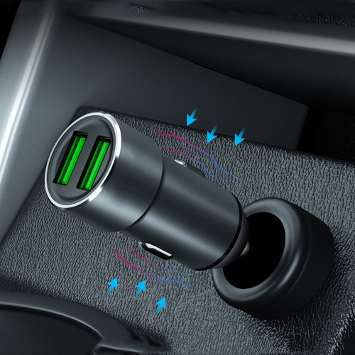 axGear Dual Ports Car Charger USB 2.4A Fast Car Charger 2 Port Adapter Aluminium