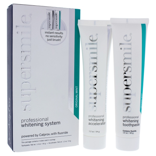 Image 1 de 1.. Professional Whitening System by Supersmile for Unisex - 2 Pc Set 1.2oz Whitening Accelerator, 1.4oz Whitening Toothpaste