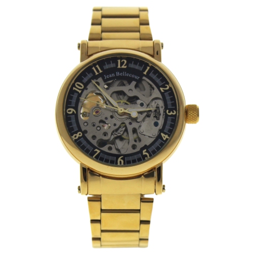 REDS28 Gold Stainless Steel Bracelet Watch by Jean Bellecour for Men - 1 Pc Watch