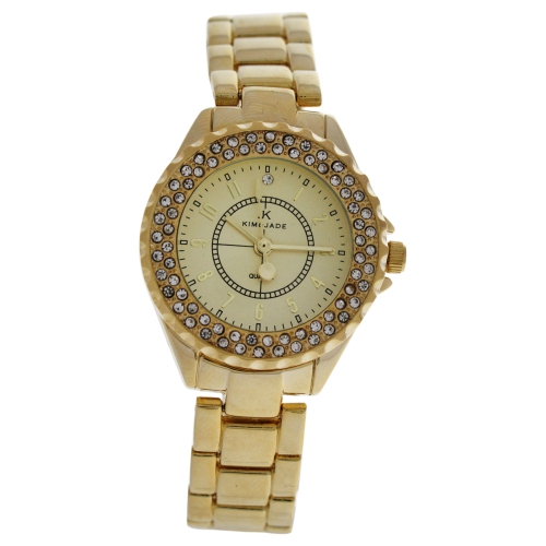 2033L-GG Gold Stainless Steel Bracelet Watch by Kim & Jade for Women - 1 Pc Watch