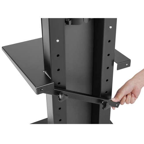 TygerClaw TV Floor Stand with Equipment Shelf