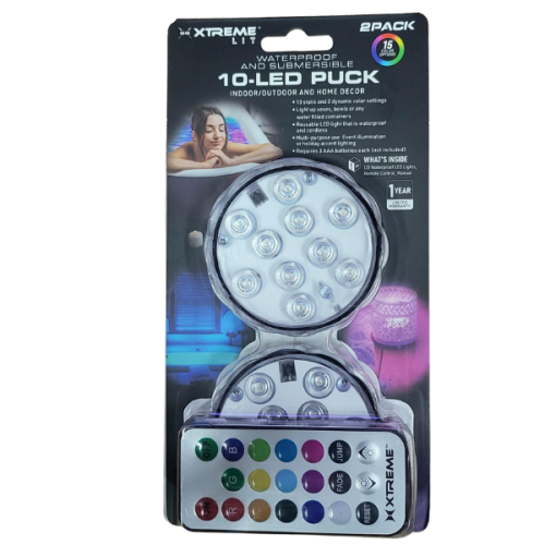 Xtreme XLB7-1025-CLR - Set of 2 LED Light Washers, Water Repellent, with Remote Control