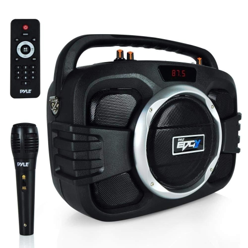 pyle boombox bluetooth speaker system