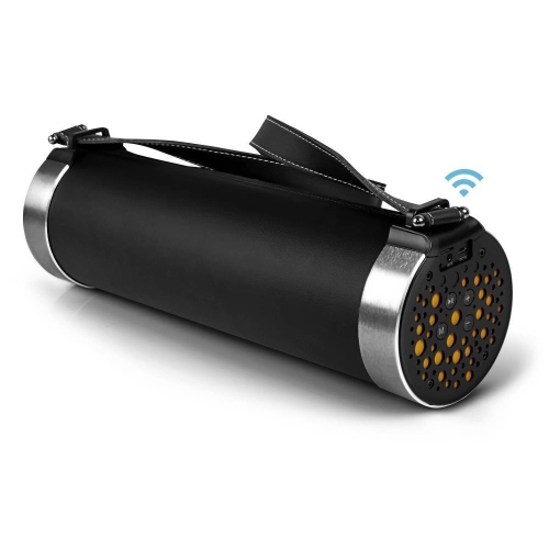 Minichaîne portative Bluetooth Pyle, batterie rechargeable 1800 mAh, radio FM - Noir