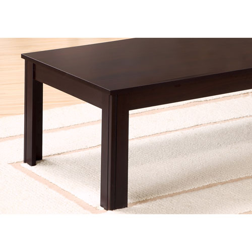 Monarch Contemporary 3-Piece Coffee Table & End Tables Set - Walnut