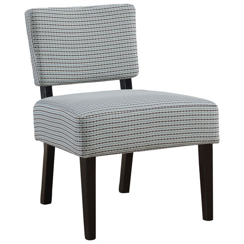 Monarch Contemporary Polyester Armless Accent Chair - Blue/Grey