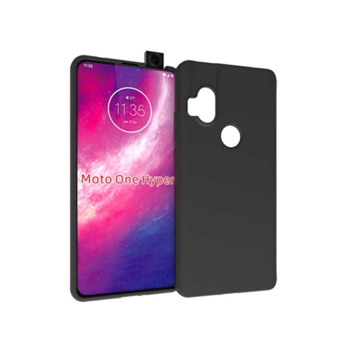 【CSmart】 Ultra Thin Soft TPU Silicone Jelly Bumper Back Cover Case for Motorola One Hyper, Black