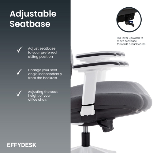 Image 7 of 8.. ErgoChair Executive Home Office Desk Chair with Lumbar Support 4D Armrest Adjustable Task Chair - Black