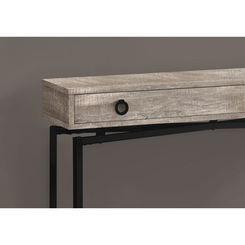 Monarch Modern Rectangular Drawer Console Table - Taupe