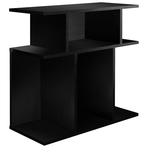 Monarch Contemporary Rectangular Side Table - Black