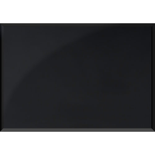 Table d'appoint rectangulaire moderne avec surface en verre de Monarch - Noir