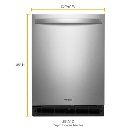 Whirlpool 5.1 Cu. Ft. Freestanding Bar Fridge (WUR50X24HZ) - Stainless Steel