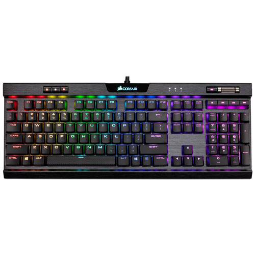 Corsair K70 Rapidfire RGB MK.2 Backlit Low Profile Mechanical Cherry MX Speed Gaming Keyboard - Eng