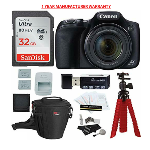 Canon PowerShot SX70 HS Camera with Memory Cards, Tripod + Accessory Bundle - US Version w/ Seller Warranty
