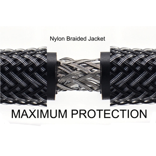 PrimeCables 15Ft HDMI® 2.0 Cables with Nylon Jacket Mamba Series, Black