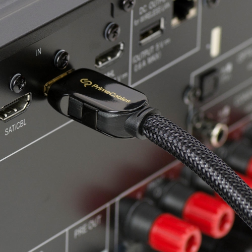 PrimeCables 15Ft HDMI® 2.0 Cables with Nylon Jacket Mamba Series, Black