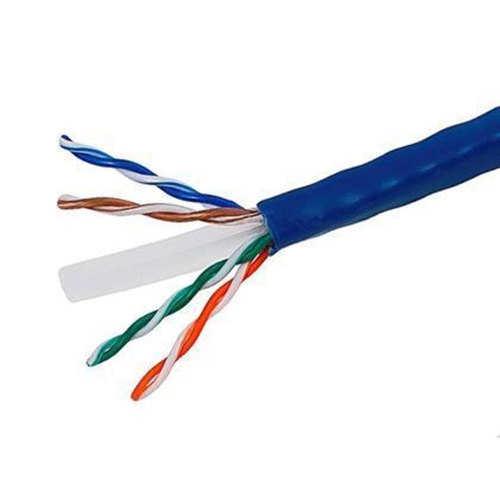 Cat6 23AWG UTP Solid Bulk Cable CM-Rated 500ft - Blue