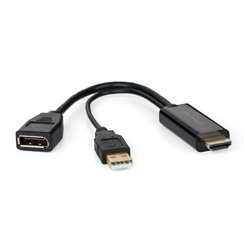 HDMI to DP Adapter with USB Power - support for 4K@30Hz PrimeCables®