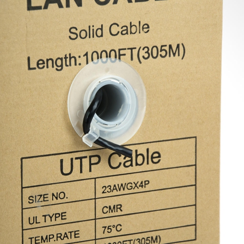 Cat6 23AWG UTP Solid Bulk Cable, CMR-Rated, 1000ft - PrimeCables®