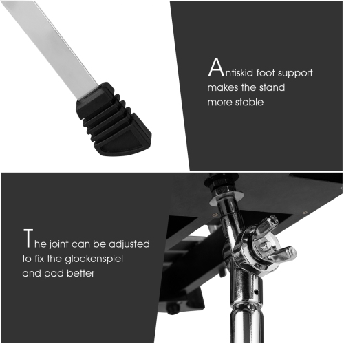 Costway 30 Notes Percussion Glockenspiel Bell Kit with Practice Pad Mallets Sticks Stand