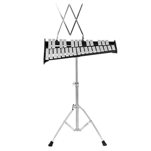 Costway 30 Notes Percussion Glockenspiel Bell Kit with Practice Pad Mallets Sticks Stand