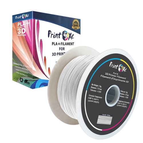 3D PLA+ / Pro PLA 4 paquets | Noir / blanc / jaune fluorescent / bois foncé | Filament pour imprimantes 3D - 1.75 mm - chaque filet de 1 kg sur