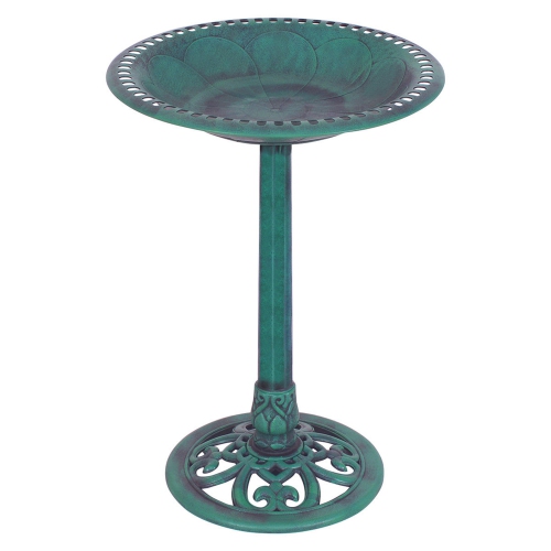 Costway Pedestal Bird Bath Feeder Freestanding Outdoor Garden Yard Patio Décor