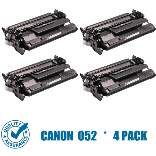 Image 1 of 10.. Printer Pro™ 4 Pack Canon 052/Canon-052/canon052 Standard Page Yield Compatible Black Toner Cartridge-Canon Printer ImageClass MF424/MF426/LBP214