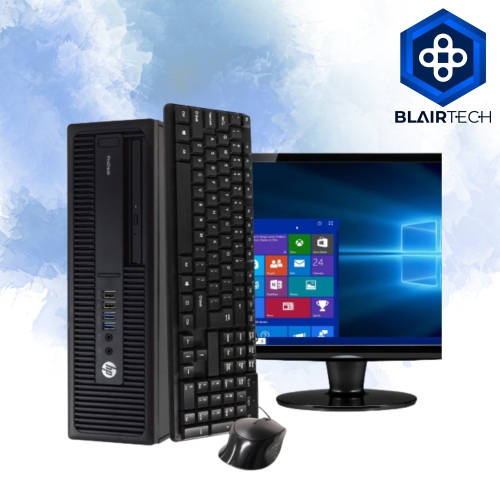 HP  Refurbished (Good) - 600 G2 Intel I5 8GB 1Tb HDD Windows 10 Home Wifi Desktop PC 22In Monitor