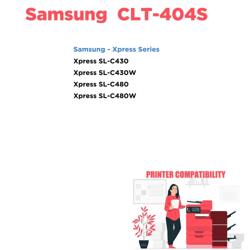 Printer Pro™ Samsung 404/CLT-404/CLT-K404S Compatible Black Toner Cartridge-Samsung Printer SL-C430/SL-C480
