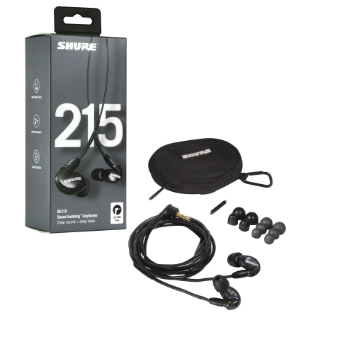 Shure SE215-K Sound Isolating Earphones with Single Dynamic