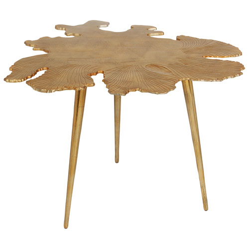 Amoeba Contemporary Side Table - Gold