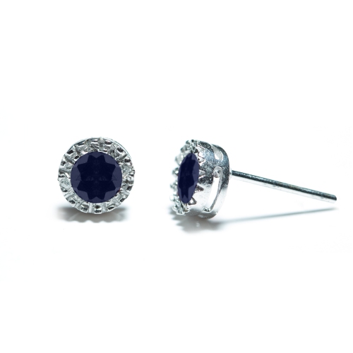 6x4 Forme Ovale Tanzanite Boucles d/'oreilles en 14k Or Blanc
