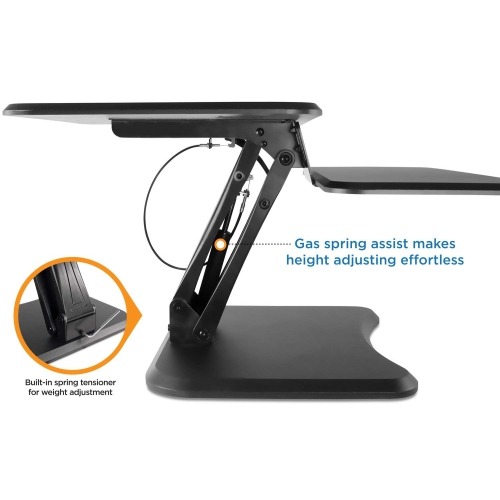 SHOPPINGALL Height Adjustable Sit to Standing Desk Converter Monitor Riser Workstation with Gas Spring Pro SA-SD05
