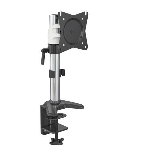 SHOPPINGALL Vertical LCD Monitor Arm Desk Mount/Stand Arm for Monitor up to 32", Both Desk Clamp and Grommet Mounting Options in The Box SA-AE10