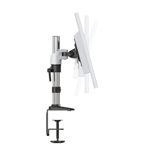 SHOPPINGALL Vertical LCD Monitor Arm Desk Mount/Stand Arm for Monitor up to 32", Both Desk Clamp and Grommet Mounting Options in The Box SA-AE10