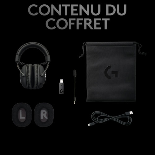 Casque de jeu sans fil avec microphone G Pro X LIGHTSPEED de Logitech - Noir