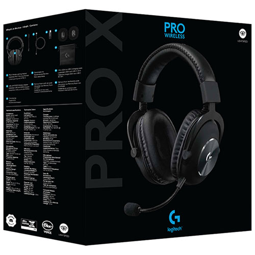 Logitech G Pro X LIGHTSPEED Wireless Gaming Headset with Microphone - Black