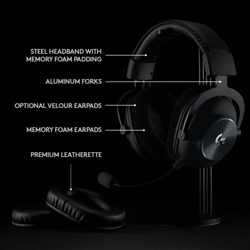 Casque de jeu sans fil avec microphone G Pro X LIGHTSPEED de Logitech - Noir