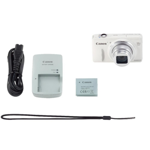 Canon PowerShot SX600 HS Digital Camera (White) - US Version w