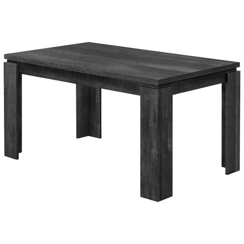 Rustic Contemporary 6-Seat Rectangular Dining Table - Black