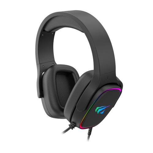 Havit H2029U USB7.1 super 50MM unit speaker, 3D surround stereo sound, LED lighting professional gaming headset_Black