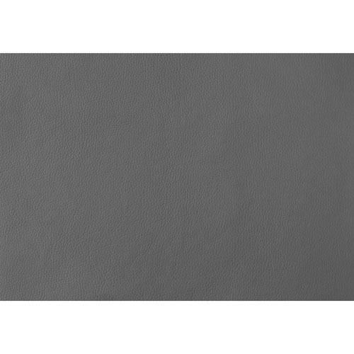 Chaise de salle à manger contemporaine en similicuir - Ensemble de 2 - Gris/Argenté