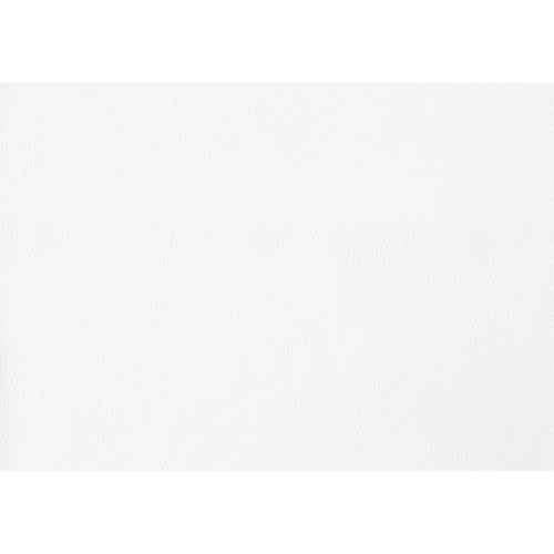 Chaise de salle à manger contemporaine en similicuir - Ensemble de 2 - Blanc/Argenté