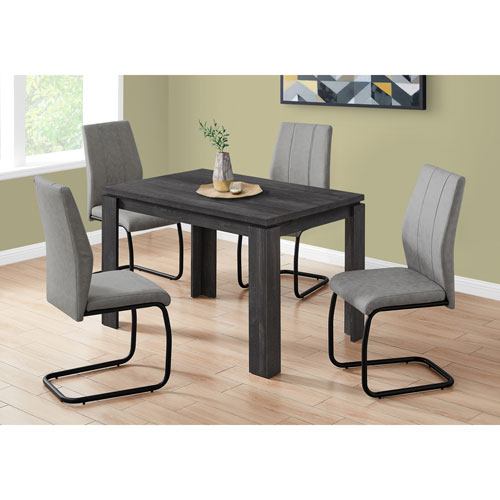 Farmhouse Contemporary 4-Seat Dining Table - Black